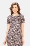 Amante Scoop Neck Sleep Tee - Graphite Floral Print — thumbnail 1